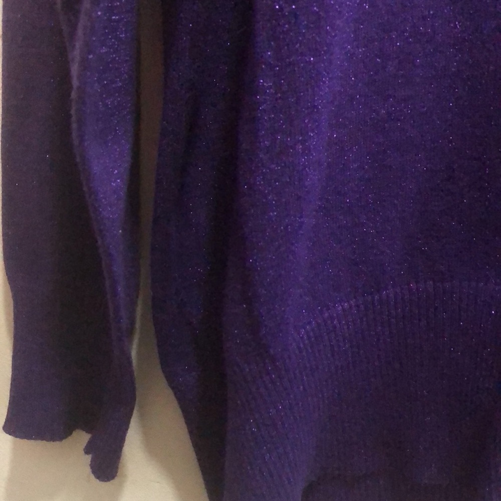 PRETTY! METALLIC THREAD PURPLE CARDIGAN - Picture 7 of 9